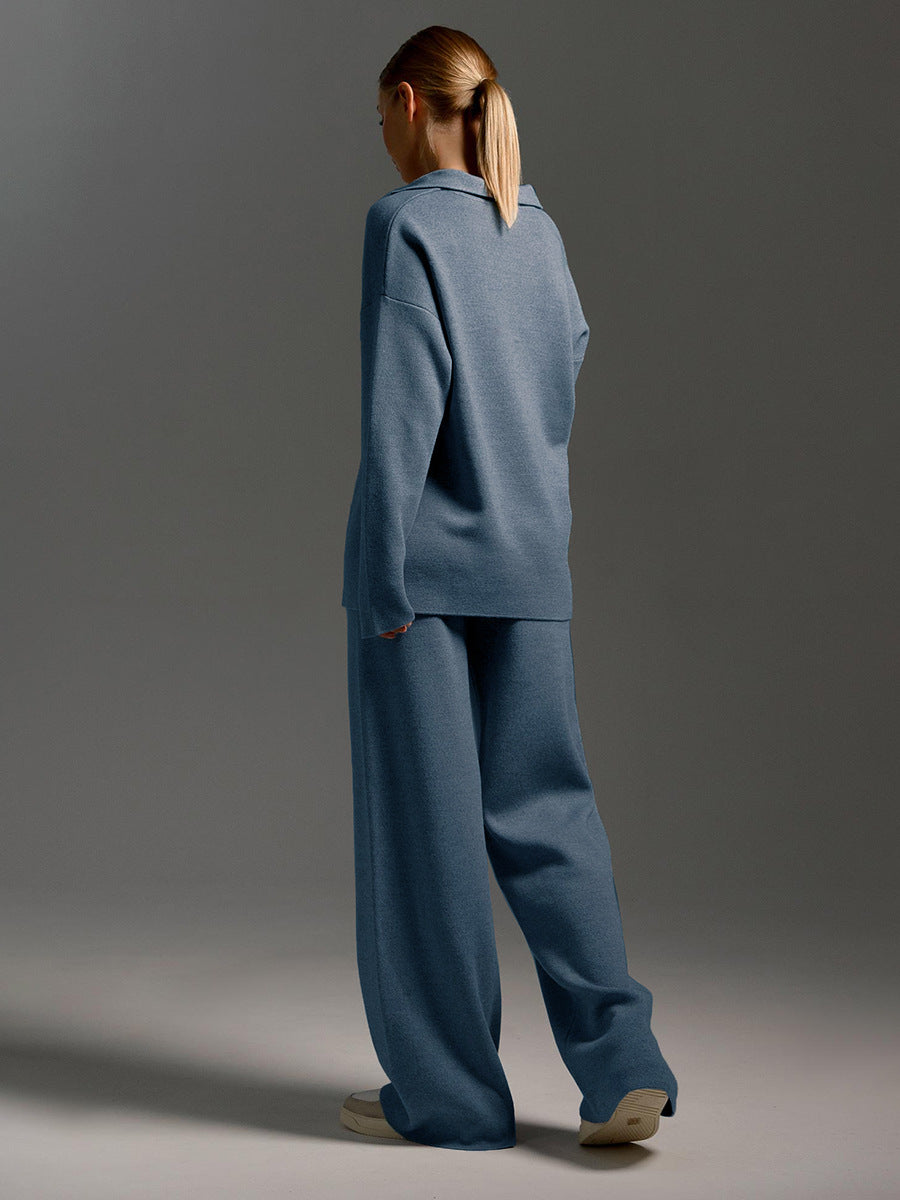 Ladies Classic Polo Top and Trousers Suit