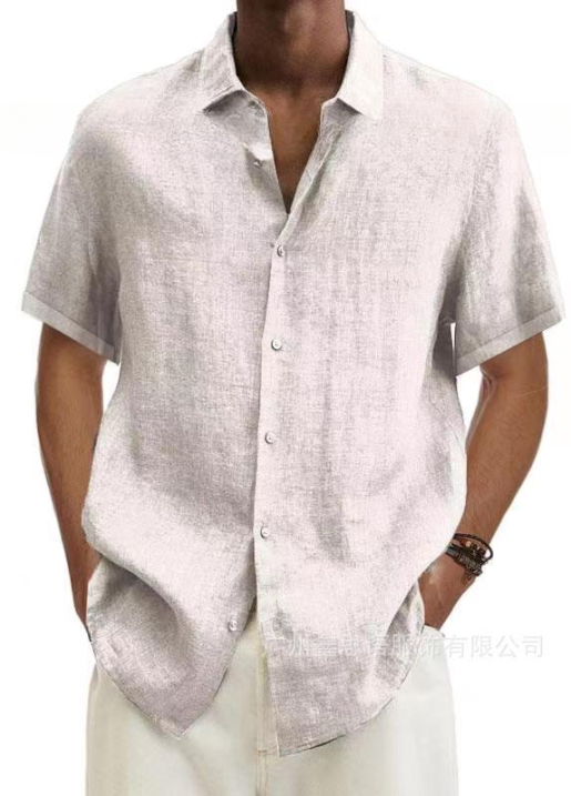 Relaxed Fit Men's Short Sleeve Button Shirt