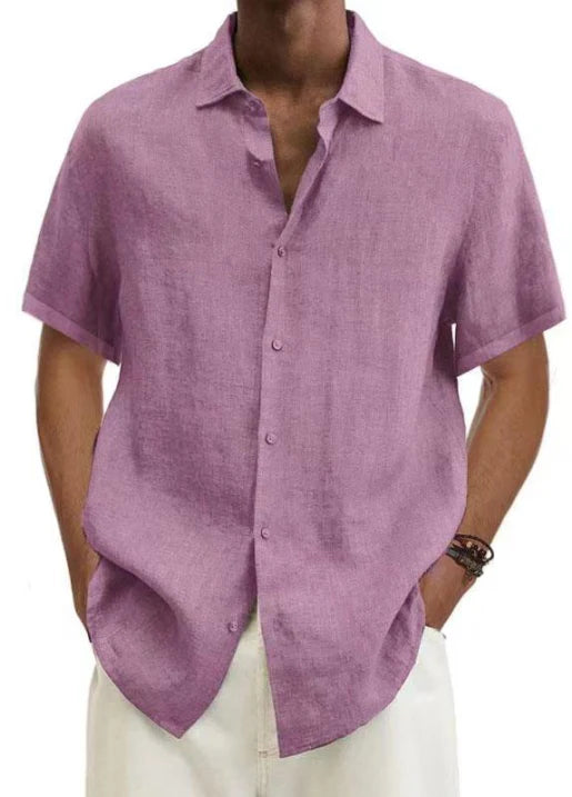 Relaxed Fit Men's Short Sleeve Casual Shirt