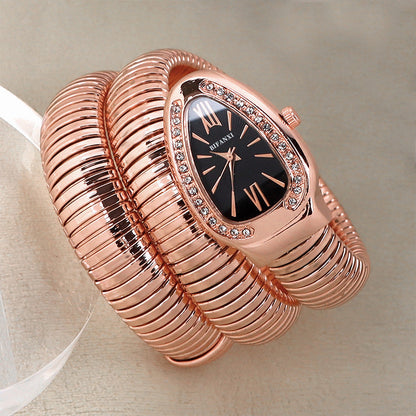 Slim Stainless Steel Quartz Watch with Oval Face