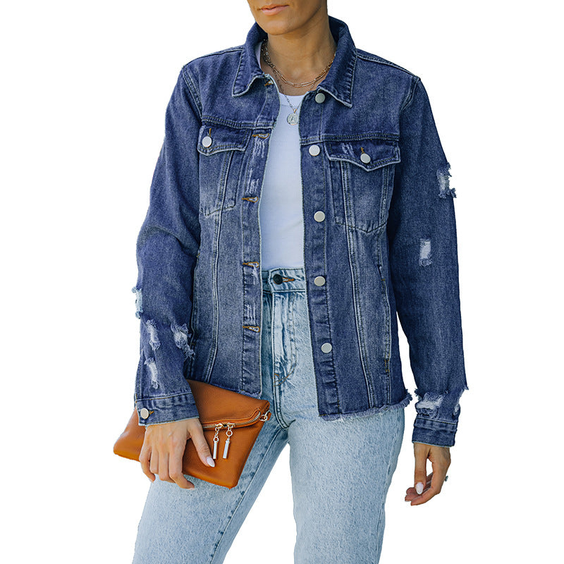 Comfortable Women's Jacket with Pockets and Loose Fit