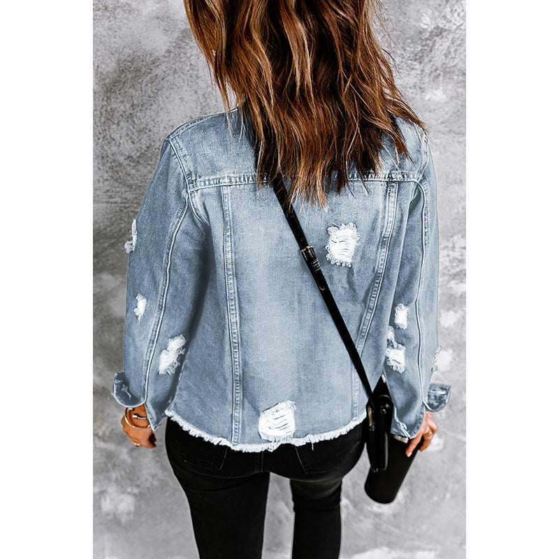 Comfortable Women's Jacket with Pockets and Loose Fit