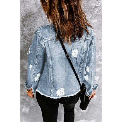 Comfortable Women's Jacket with Pockets and Loose Fit