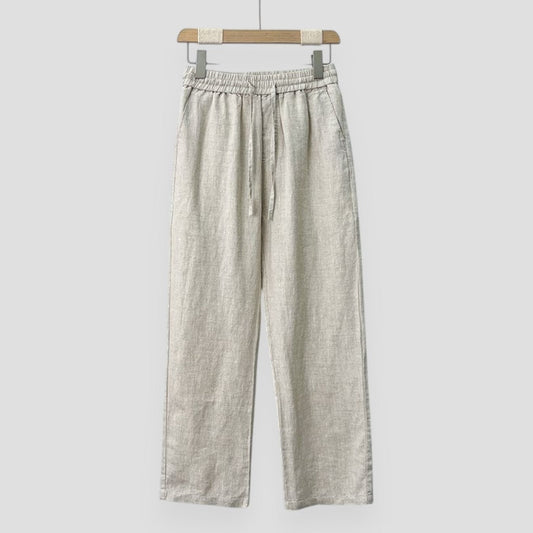 Old Money Linen Trousers Loose Fit Summer Pants 0