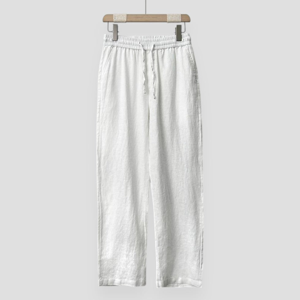 Old Money Linen Trousers Loose Fit Summer Pants 1