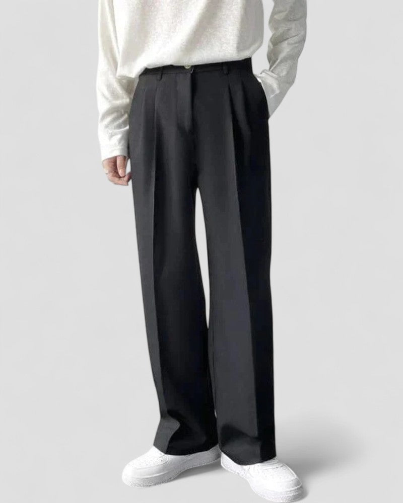 Old Money Wide Leg Trousers for Men 2