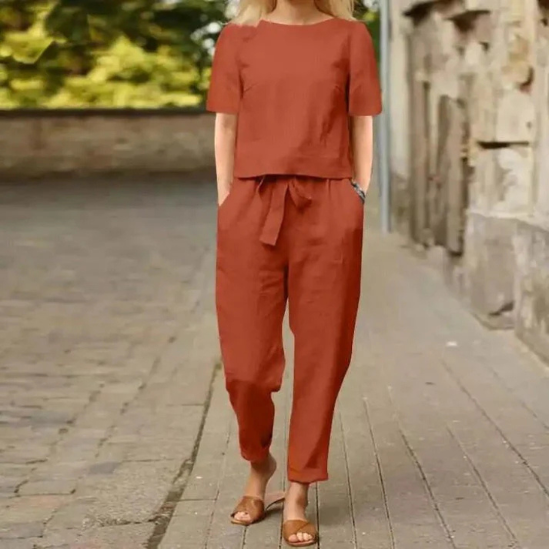 Lightweight Breathable Short Sleeve Summer Outfit Set - Luxivelle