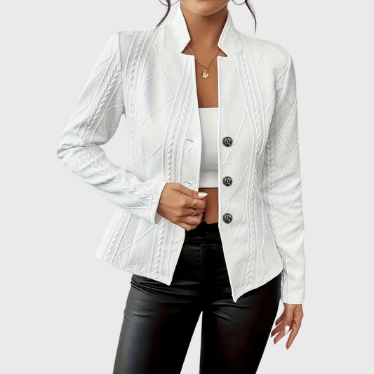 Classic Women's Blazer in Luxury Material - Luxivelle