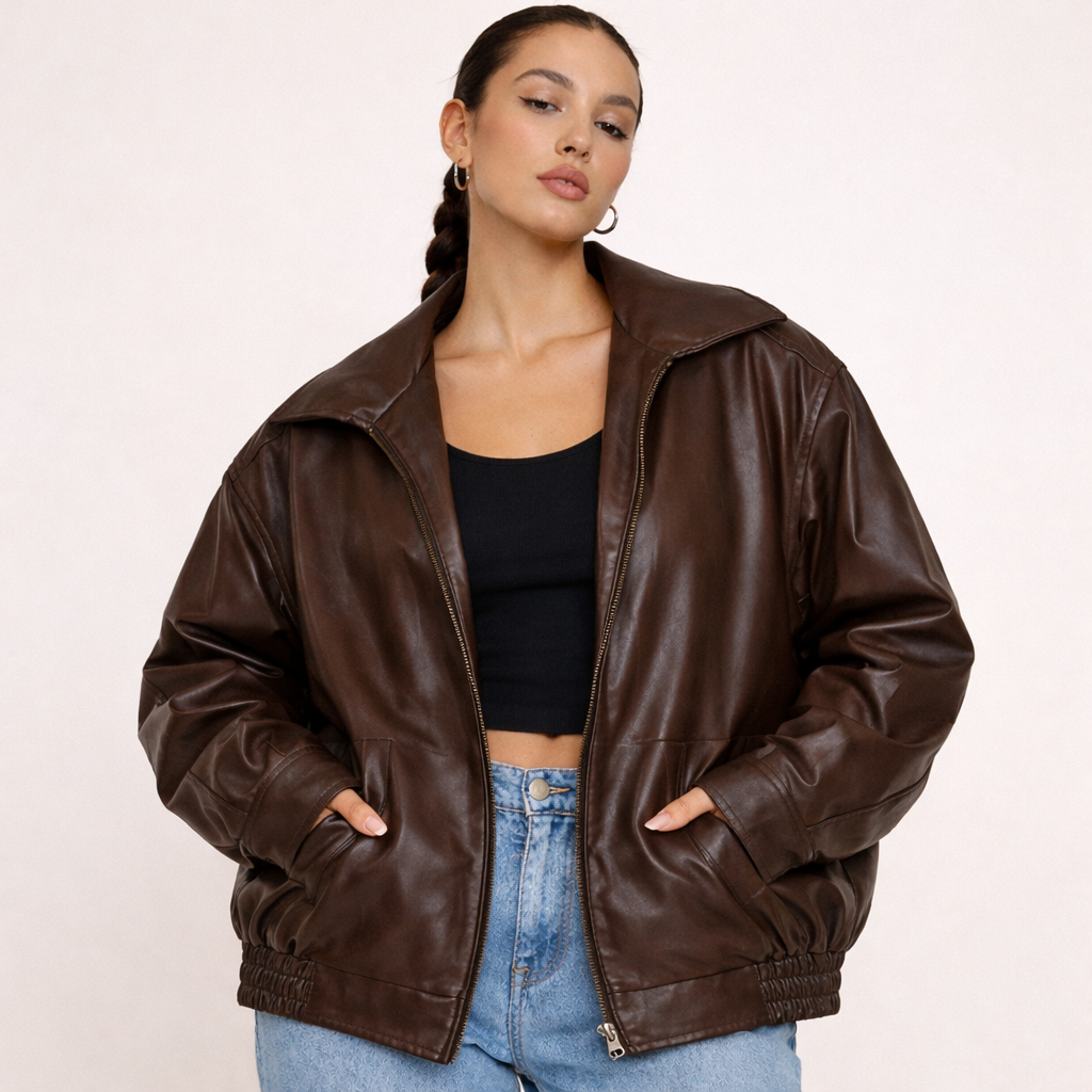 Olivia | Elegant & Versatile Design Leather Jacket 6