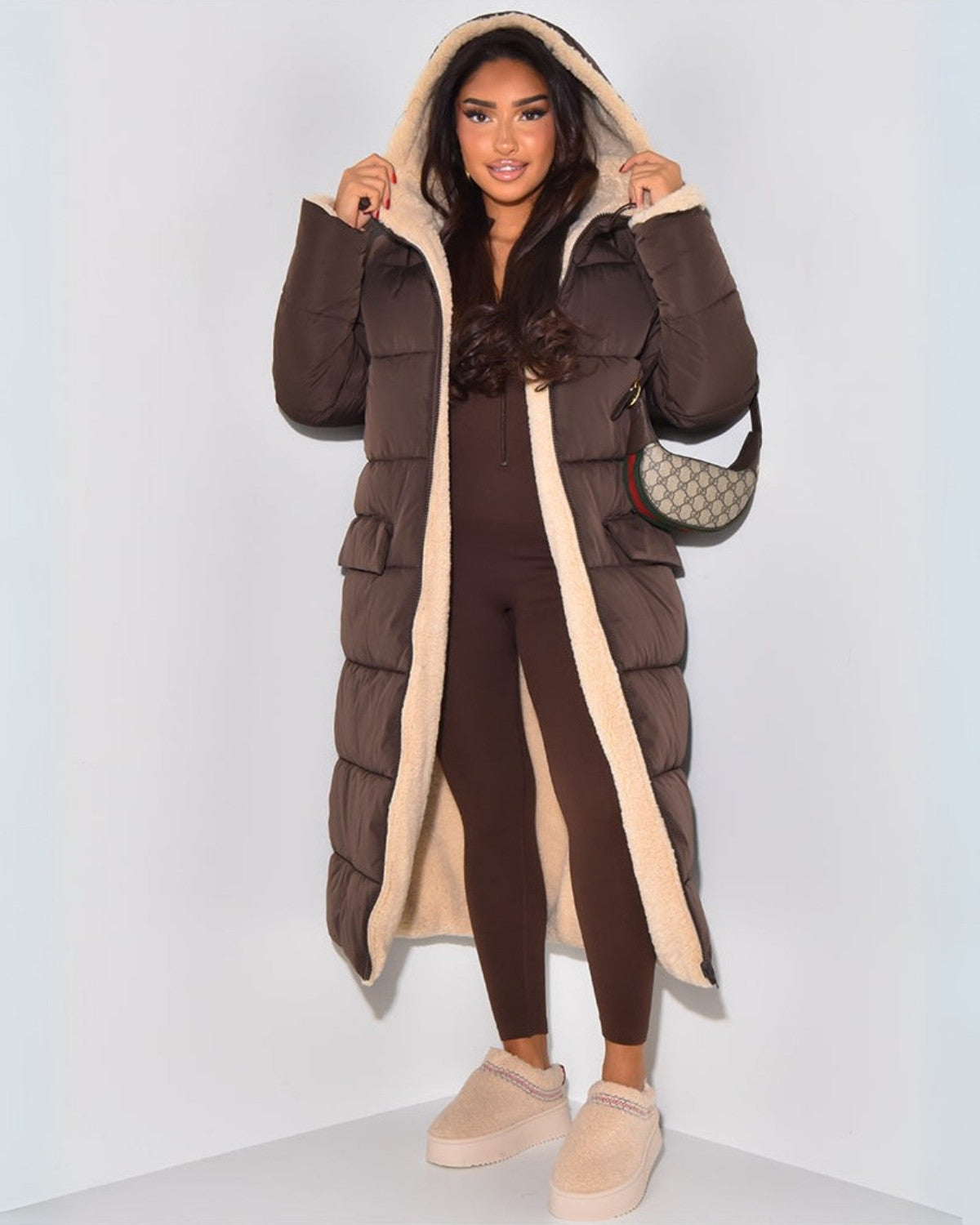 Warm Reversible Parka Coat for Women