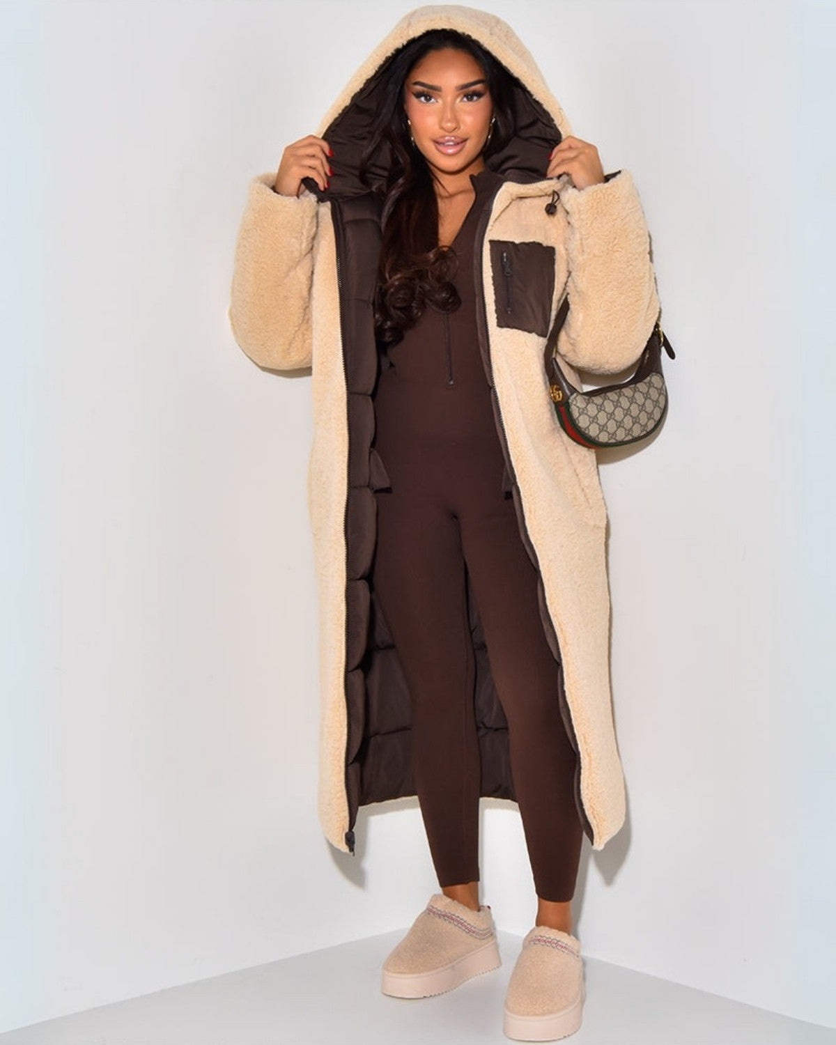 Warm Reversible Parka Coat for Women