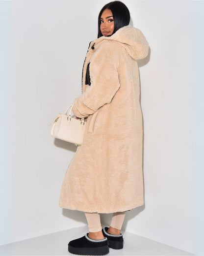 Warm Reversible Parka Coat for Women