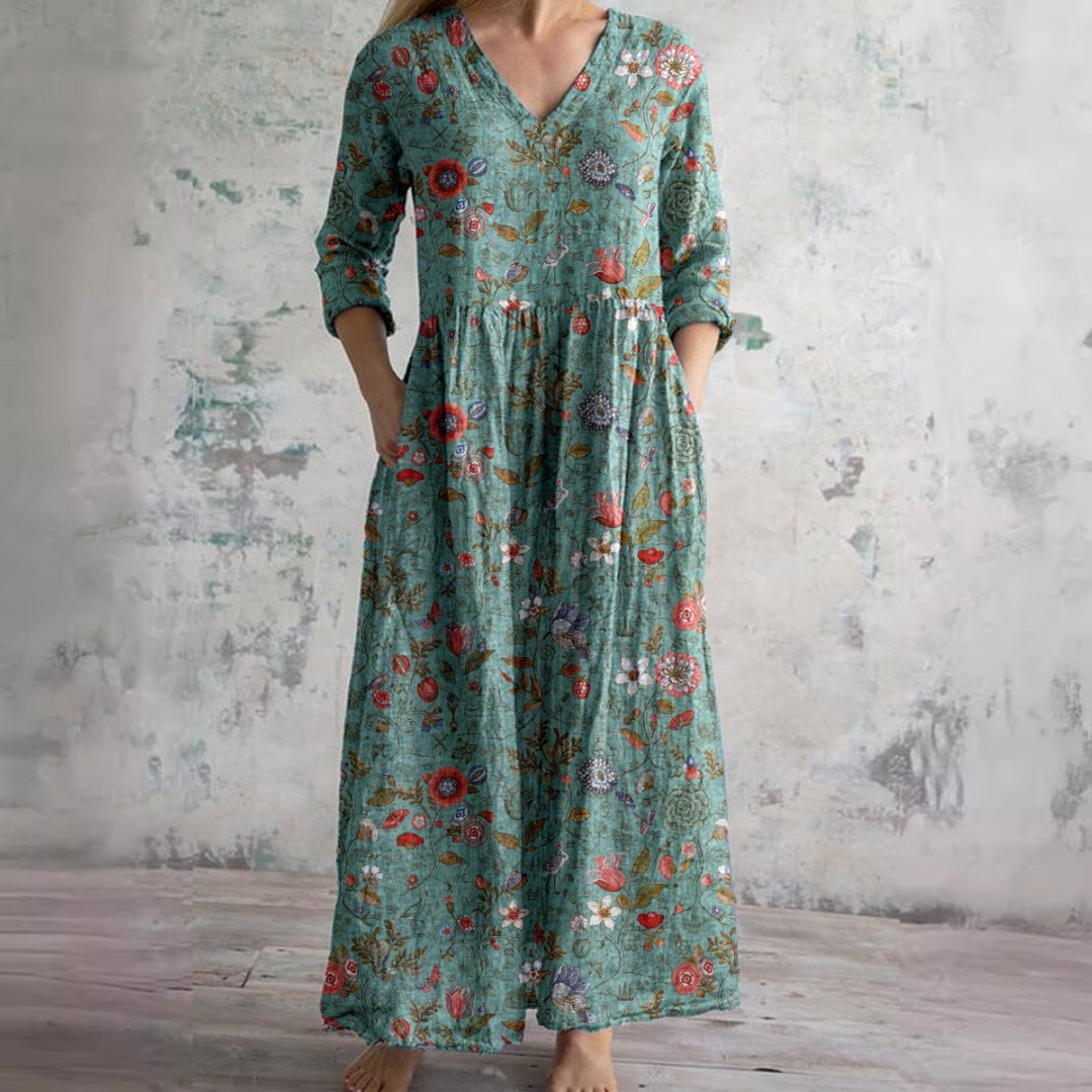 Women's V-Neck Floral Sundress