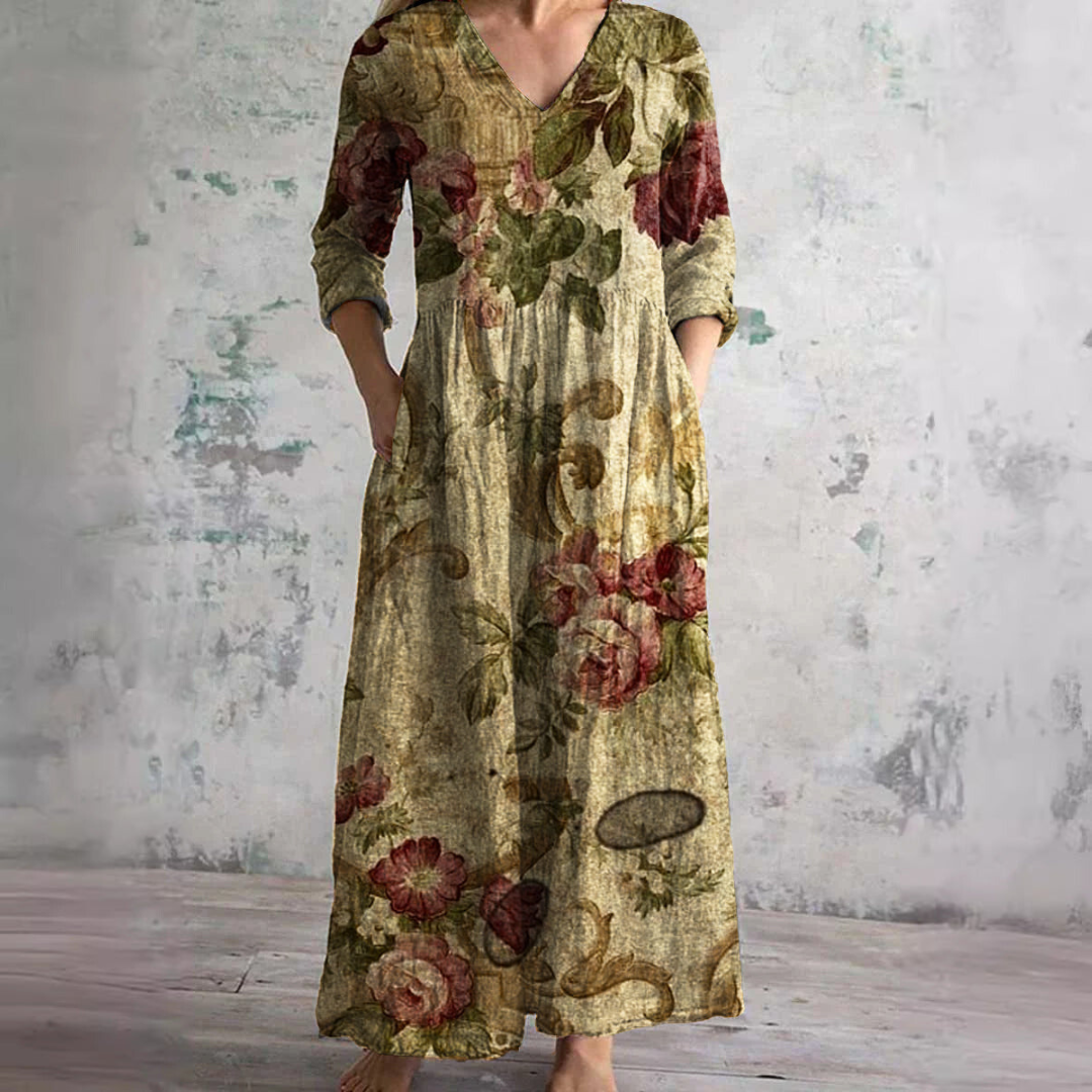Women's V-Neck Floral Sundress