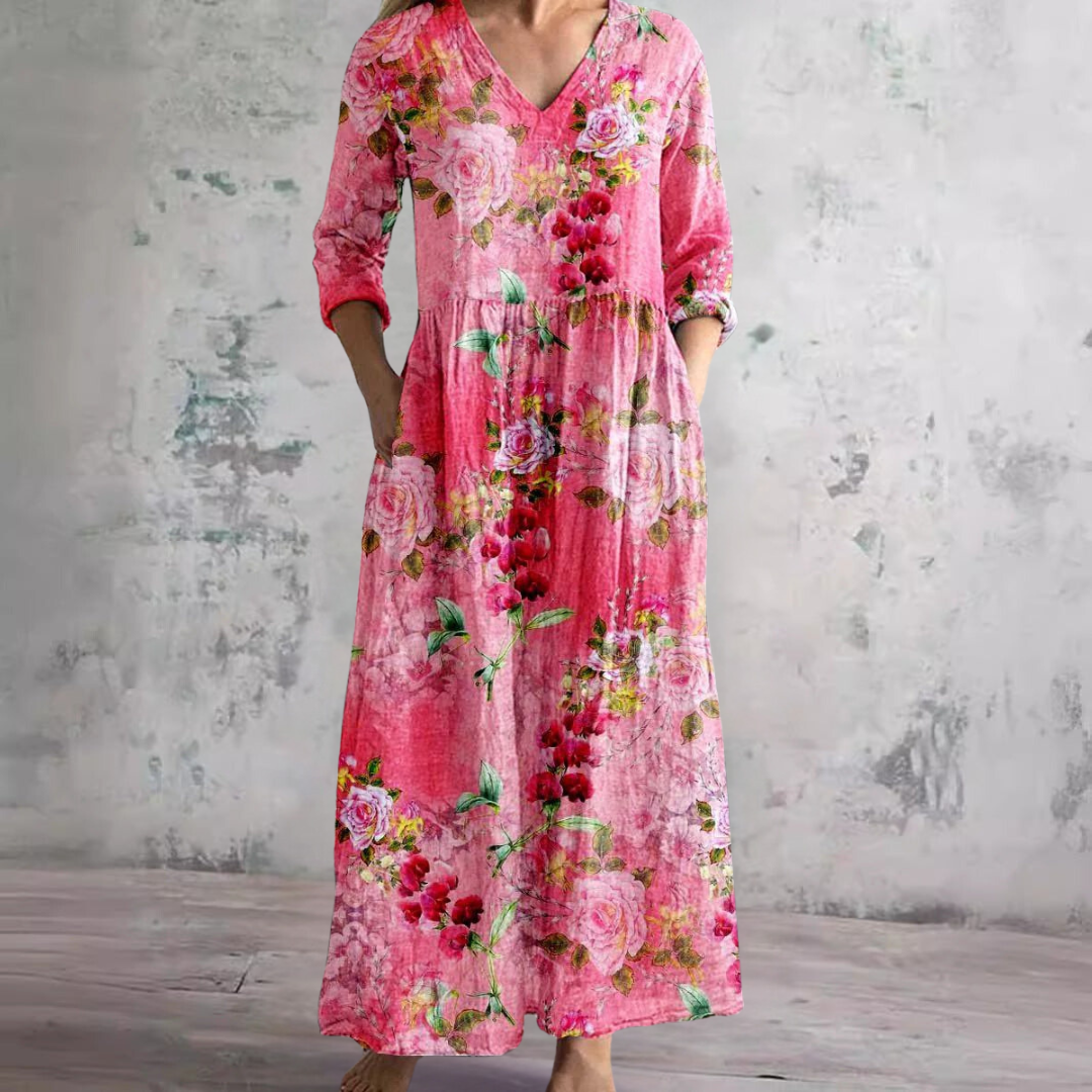 Women's V-Neck Floral Sundress