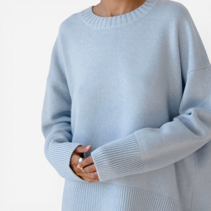 Relaxed Fit Oversized Double Layer Sweater