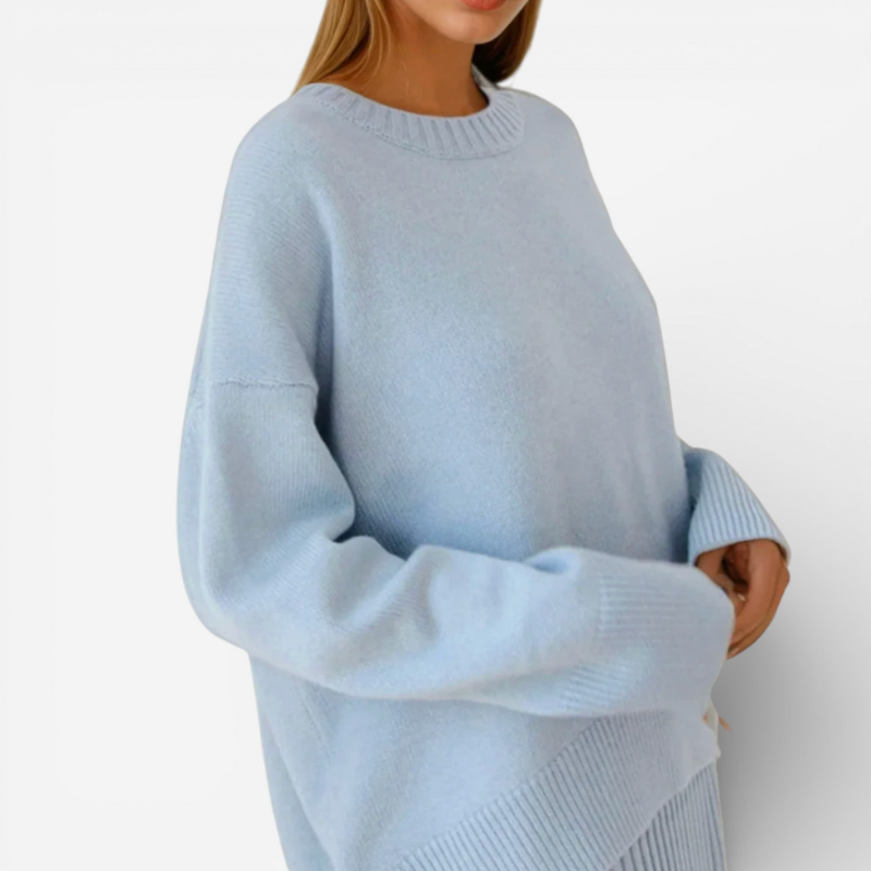 Relaxed Fit Oversized Double Layer Sweater - Luxivelle