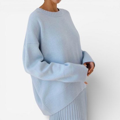 Relaxed Fit Oversized Double Layer Sweater