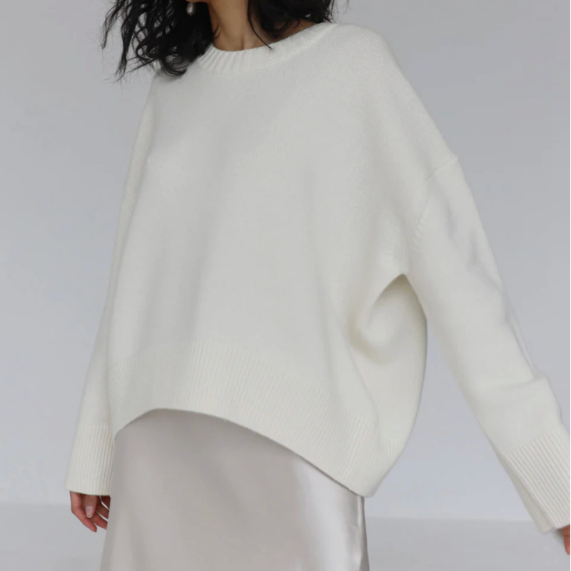 Relaxed Fit Oversized Double Layer Sweater