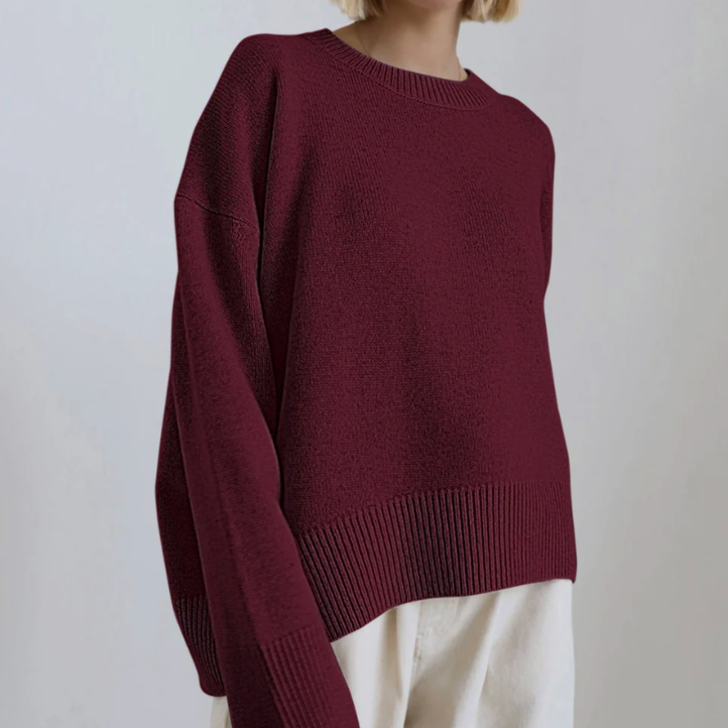 Relaxed Fit Oversized Double Layer Sweater