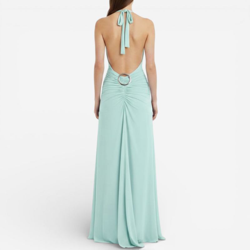 Sleek Cut Out Evening Gown Dress
