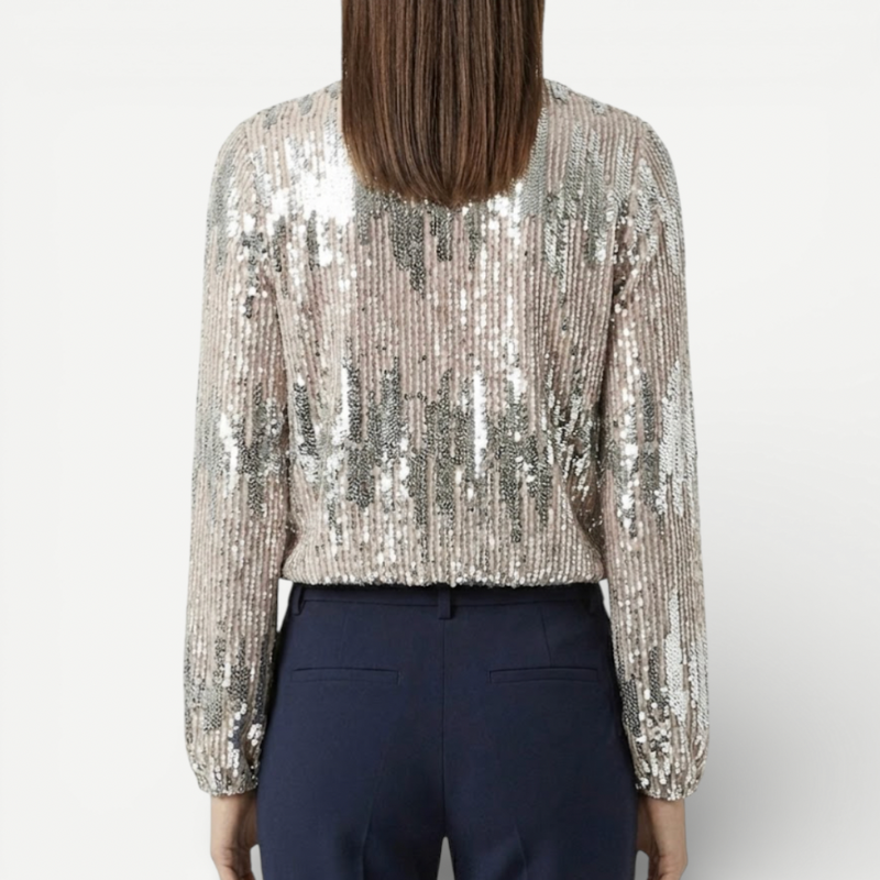 Fashionable V-Neck Women's Blouse