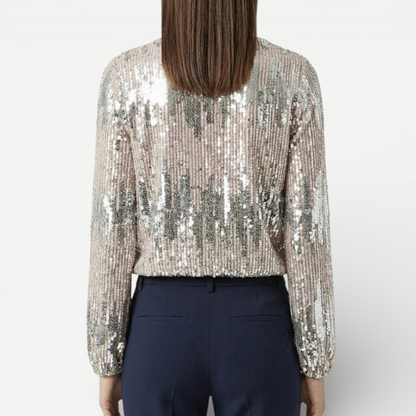 Fashionable V-Neck Women's Blouse