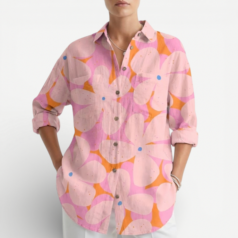 Ladies Floral Patterned Top - Luxivelle