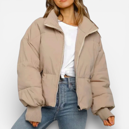 Warm Women's Down Short Parka Jacket