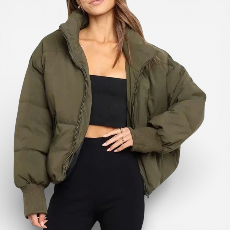 Warm Women's Down Short Parka Jacket