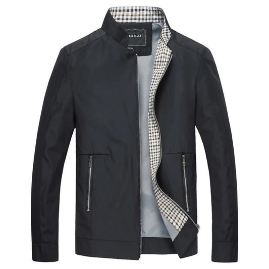 Waterproof Men's Zip Up Coat with Pockets - Luxivelle