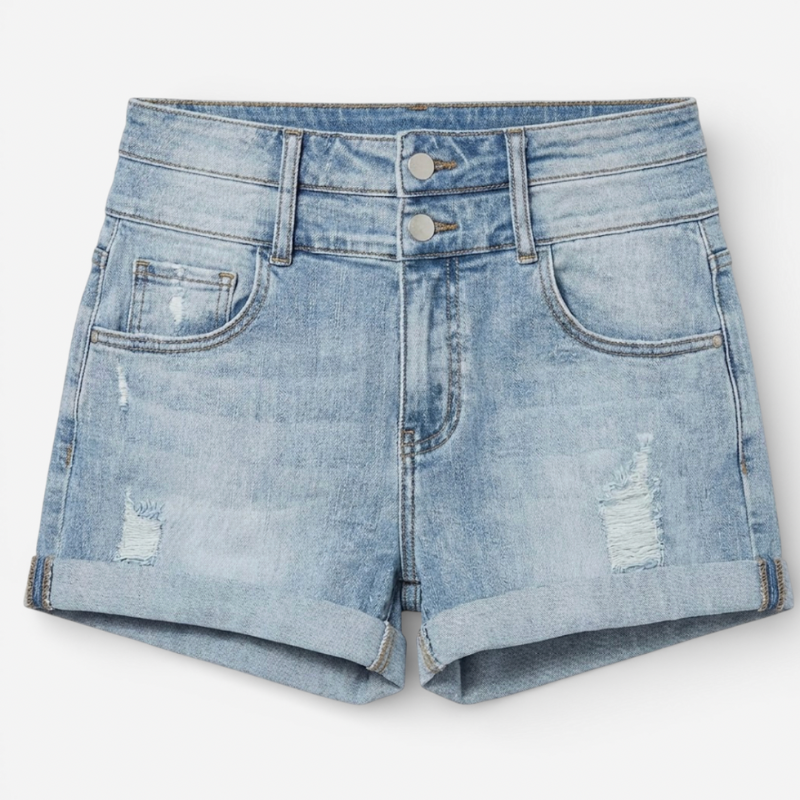 Ladies' Classic Blue Jeans Shorts - Luxivelle