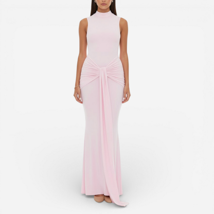 Elegant Strapless Satin Party Dress - Luxivelle