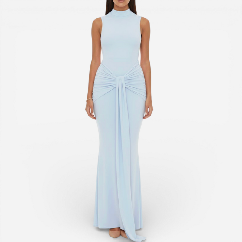 Elegant Strapless Satin Party Dress