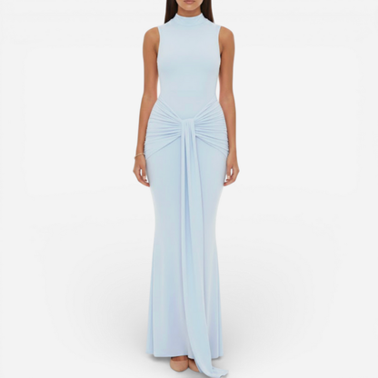Elegant Strapless Satin Party Dress