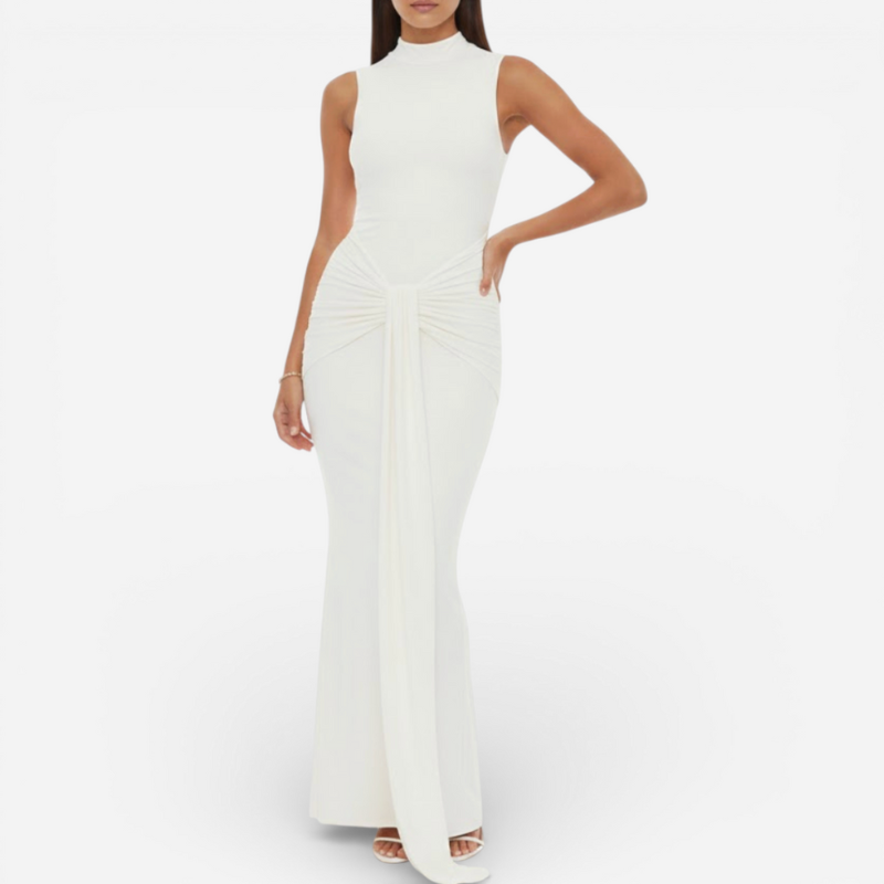 Elegant Strapless Satin Party Dress
