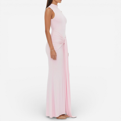 Elegant Strapless Satin Party Dress