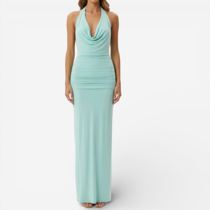 Sleek Cut Out Evening Gown Dress - Luxivelle
