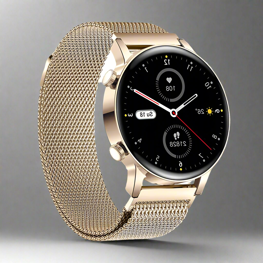 Stylish Women's Smart Watch with Fitness Tracking & Alerts - Luxivelle