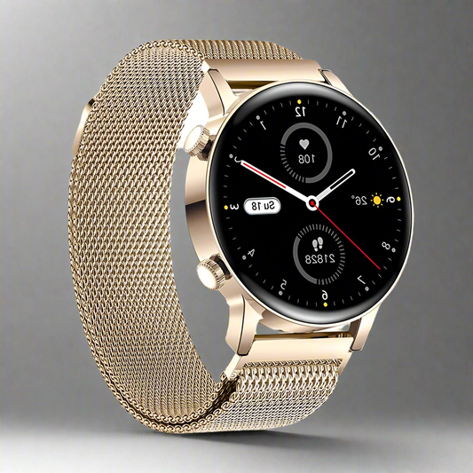 Stylish Women's Smart Watch with Fitness Tracking & Alerts - Luxivelle
