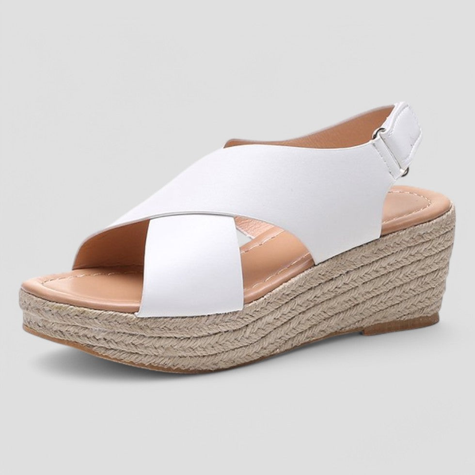 Orthopaedic Wedge Sandals with Stylish Cross Strap 2