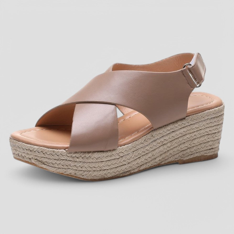 Orthopaedic Wedge Sandals with Stylish Cross Strap 4