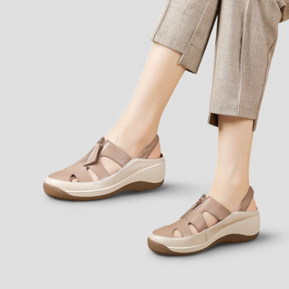 Orthopedic Cut Out Comfort Wedge Sandals for Women 3