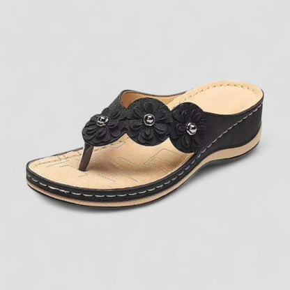 Orthopedic Flower Embellished Summer Thong Sandals 0
