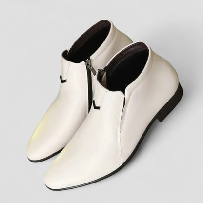 Orthopedic Leather Ankle Boots for Men with Side Zip 1