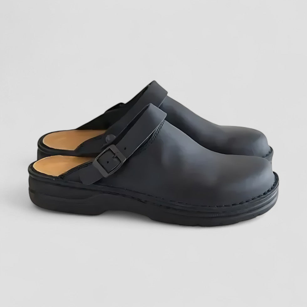 Orthopedic Leather Comfort Slip On Clogs for Women 1