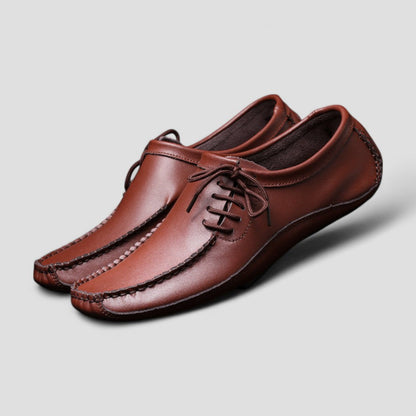 Orthopedic Leather Loafers for Men with Soft Insole 0
