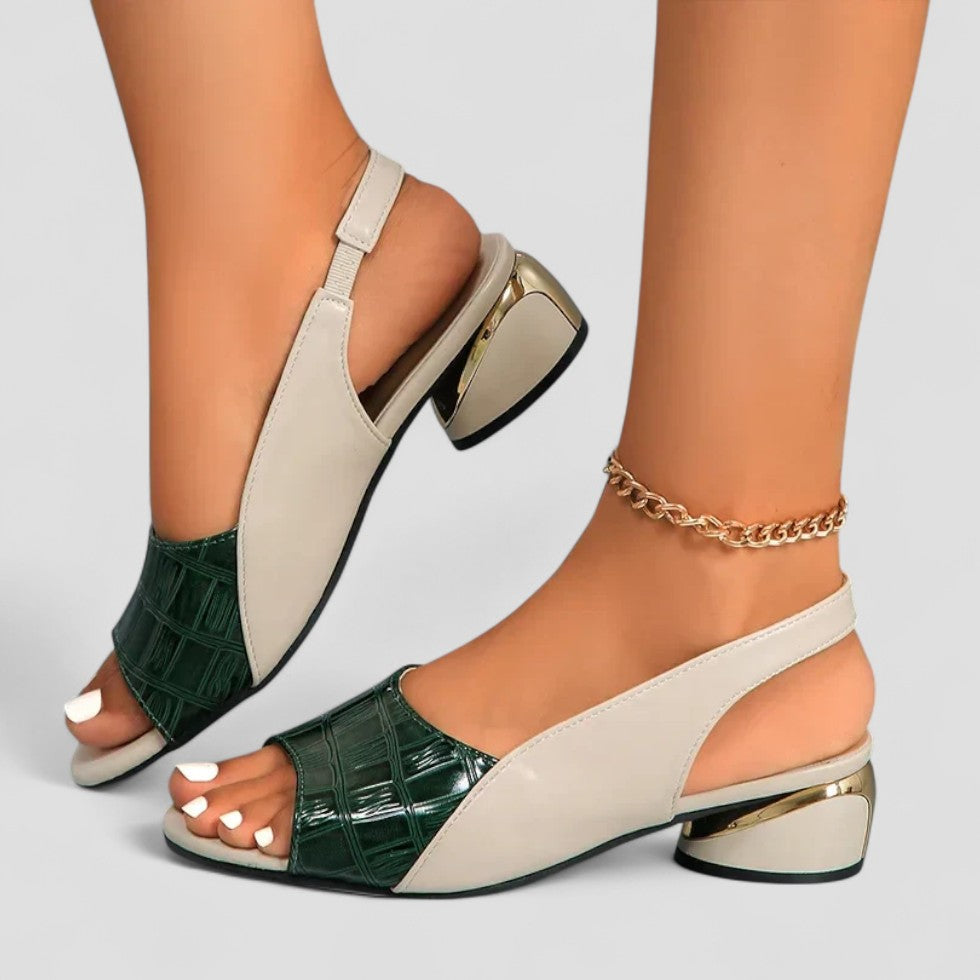 Orthopedic Open Toe Slingback Block Heel Sandals for Women 1