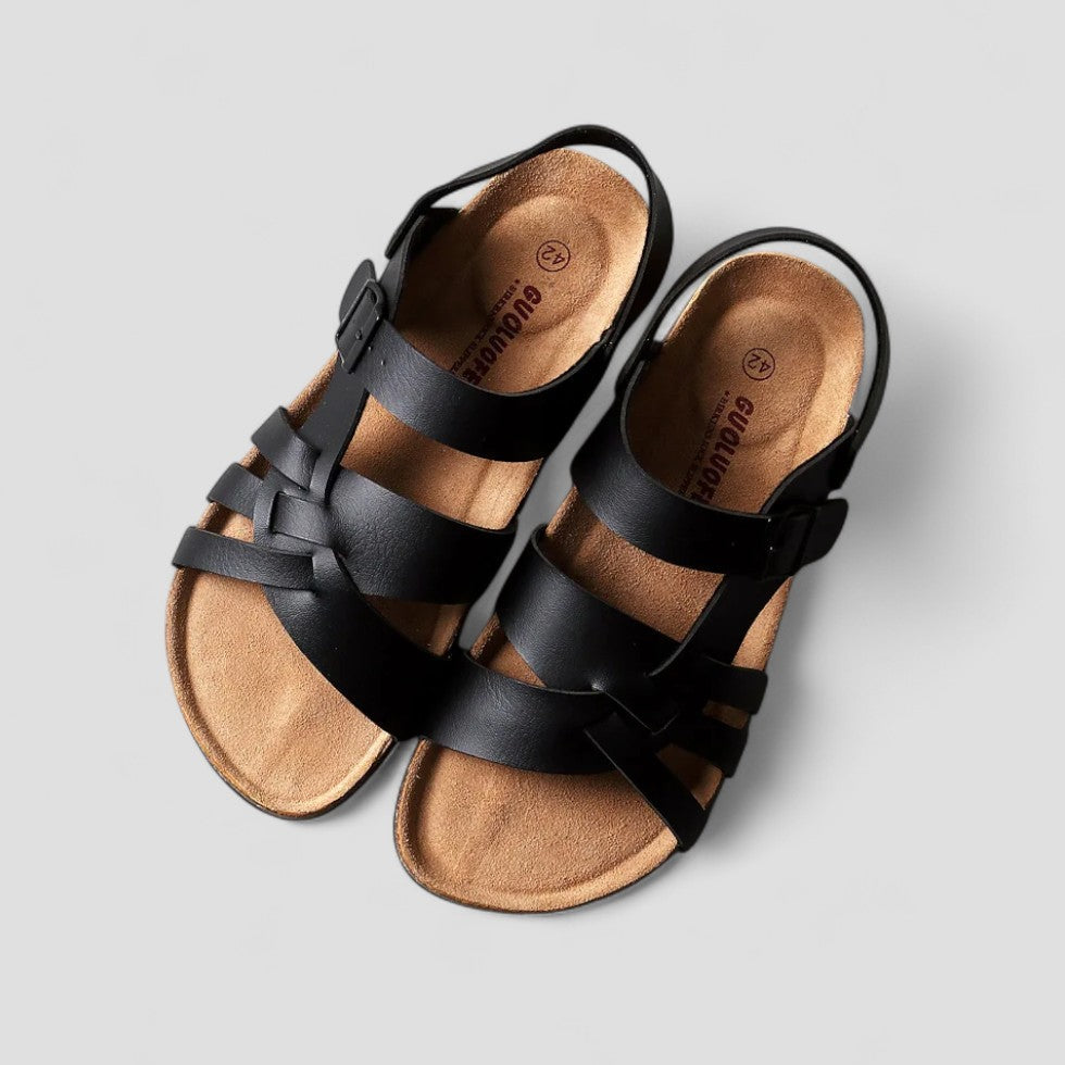 Orthopedic Soft Leather Walking Sandals for Women 0