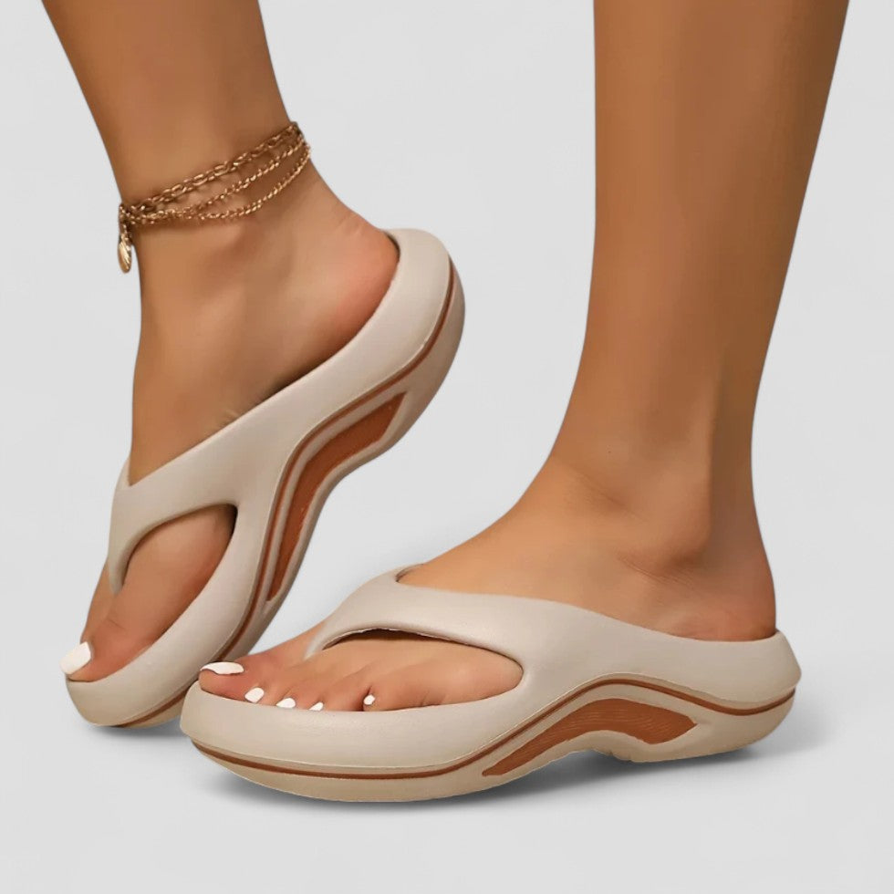 Orthopedic Thick Sole Slip On Flip Flops for Women 2